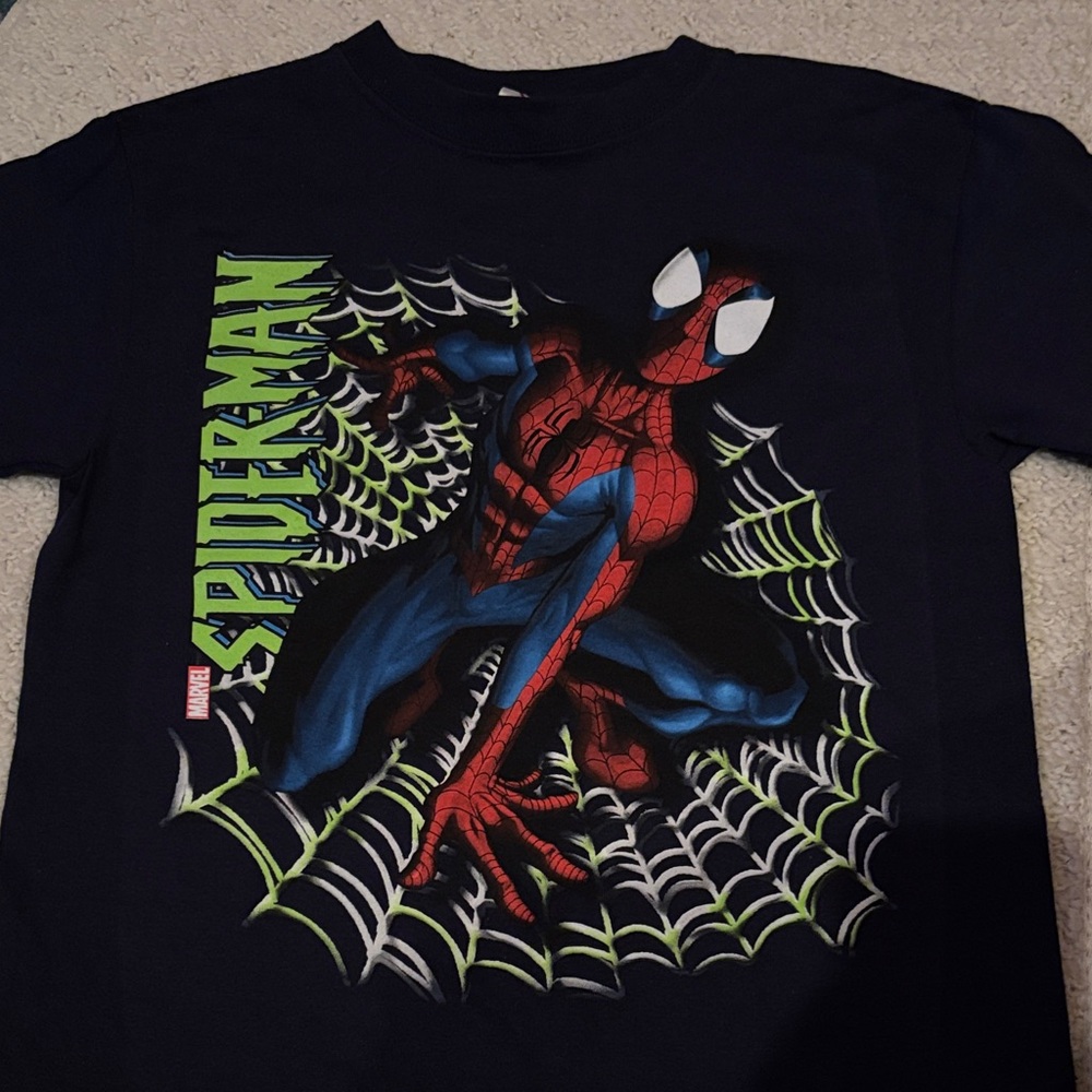 Shirt Spider-Man boys new size 7 cotton Delta Magnum Weight